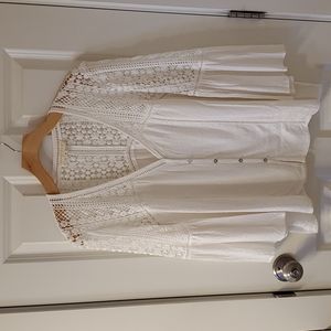 LOVESTITCH White Crochet Blouse